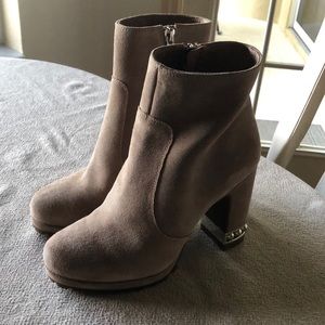 Karl Lagerfeld Brown Suede Ankle Boots